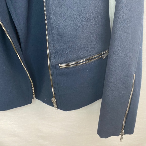 Trouve Motorcycle Jacket Blue Zip Up Small - Picture 2 of 11